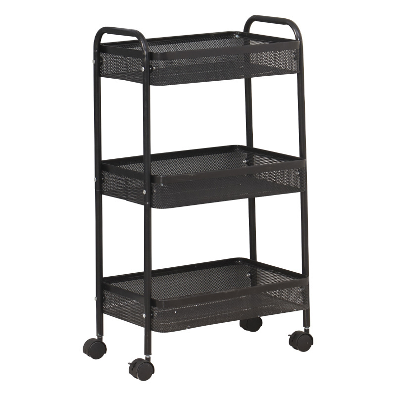 Hot Selling 3 Tier Metal Trolly Basket Rack Kitchen And Craft Multipurpose Storage Shelves