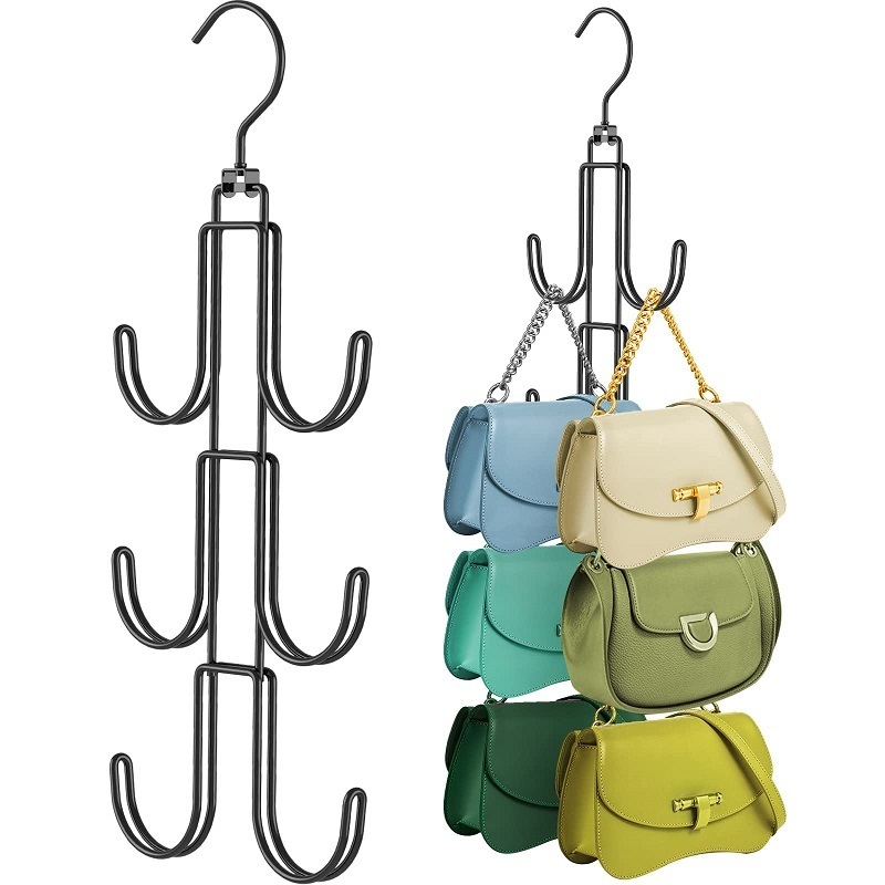 Purses Hanger Organizer Metal Purse Holder Space Saving Bag Storage Hook for Hanging Handbags