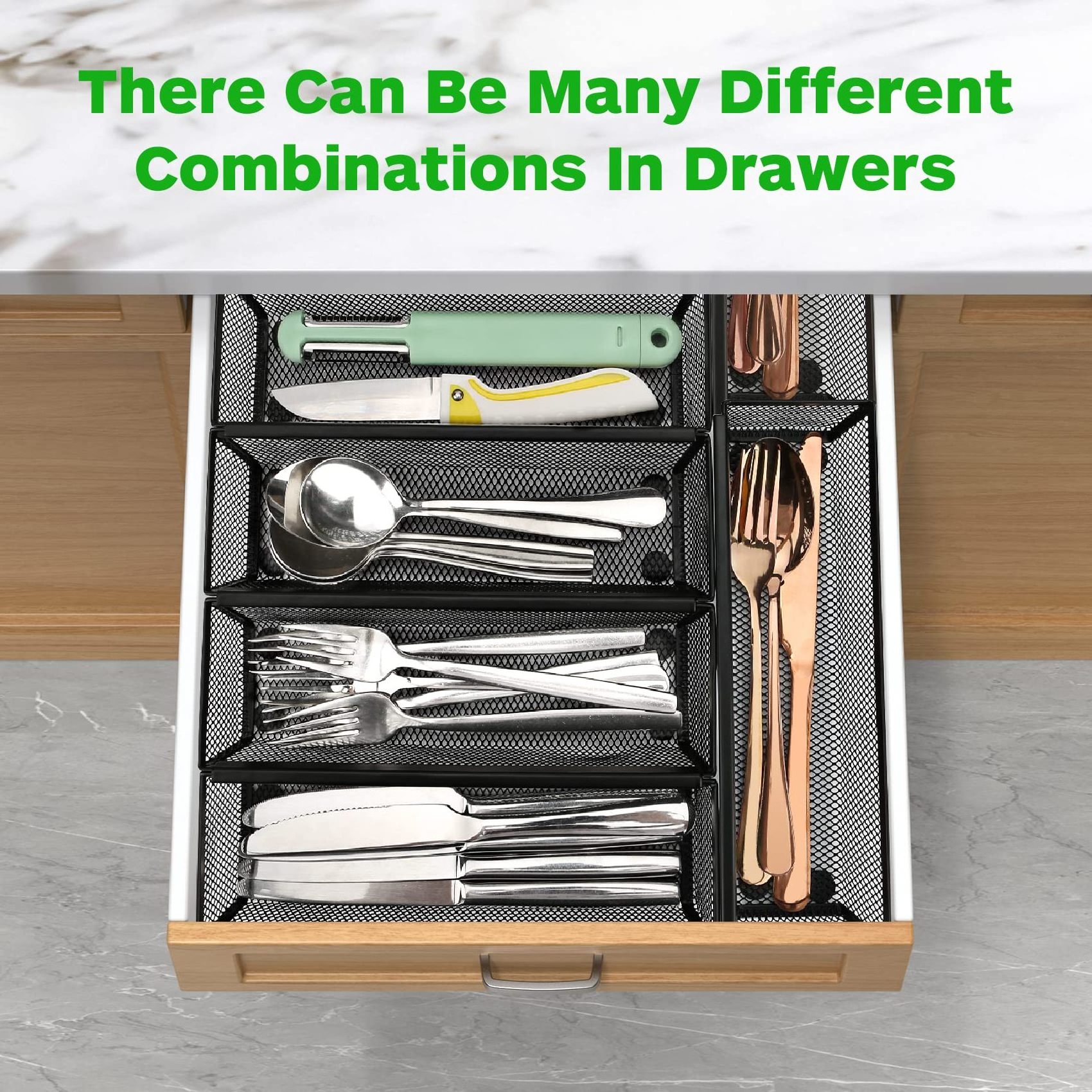 Silverware Drawer Organizer Utensil Organizer for Kitchen Drawers Kitchen Drawer Organizer for Large Utensils