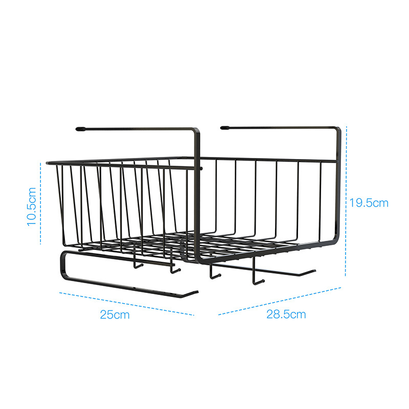 Space Saving Hanging Metal Wire Under Cabinet Storage Baskets Shelf for Kitchen Bathroom