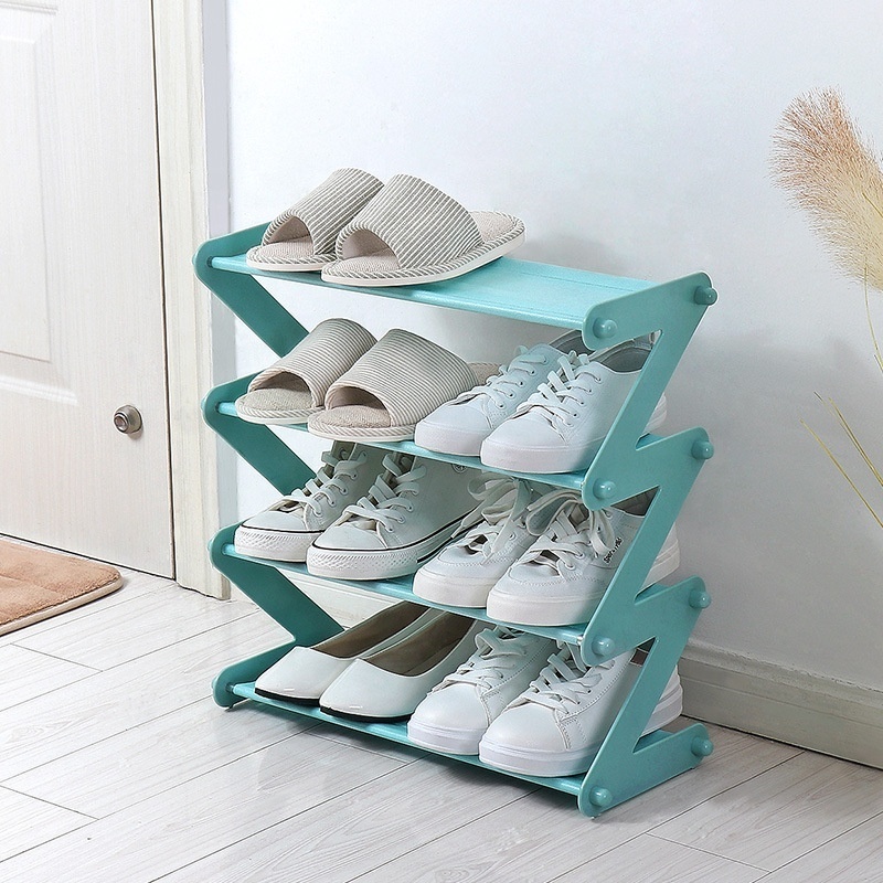 Creative Z-type Shoe Rack Multi-layer Simple Z-type Assembly Household Simple Storage Rack Cloth Dust Shoe Rack