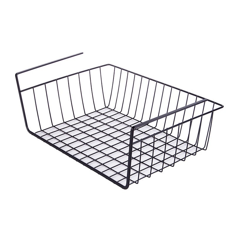 Wholesale Household Closet Hanging Metal Wire Cloth Towel Storage Basket