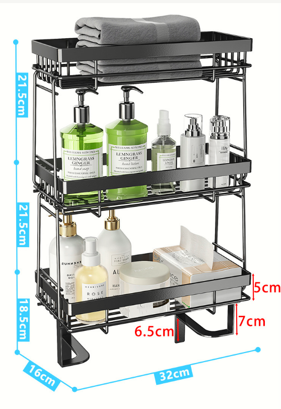 The Toilet Storage 3 Tier Bathroom Organizer Shelves Multifunctional Over Toilet Bathroom Organizer