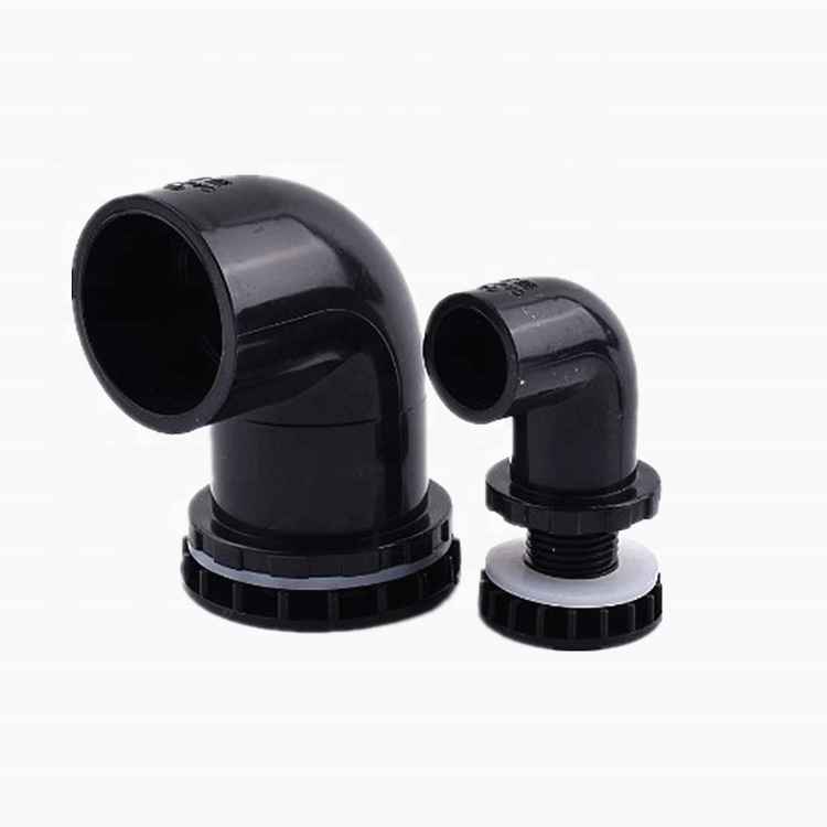 Black PVC Pipe Aquarium Butt Fish Tank Drain Joints Home DIY Tube  Water Drainage Connectors