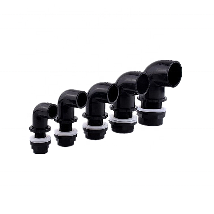 Black PVC Pipe Aquarium Butt Fish Tank Drain Joints Home DIY Tube  Water Drainage Connectors