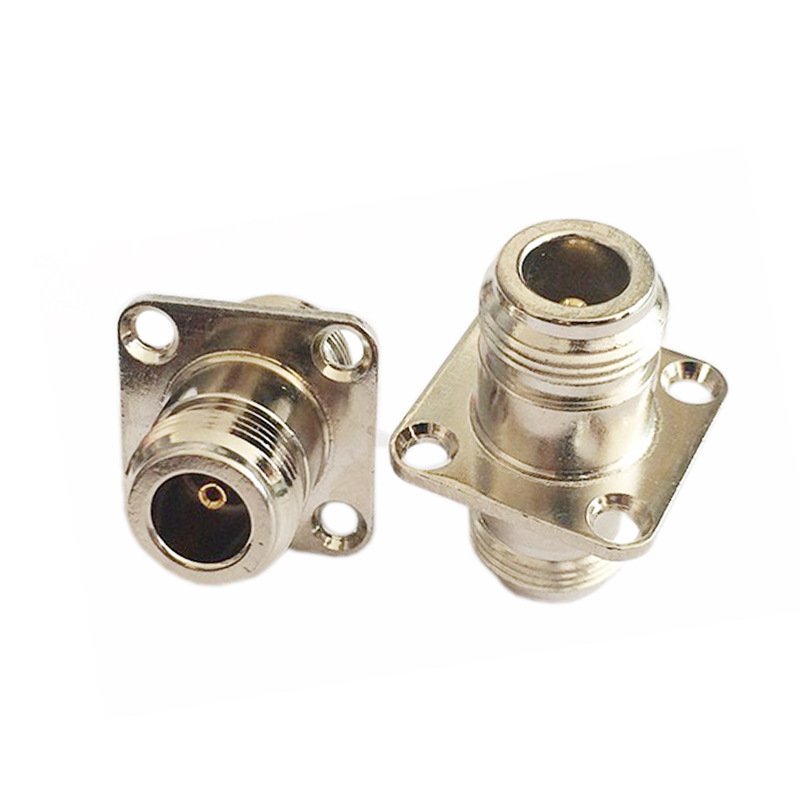 wholesale price Flange Mount female to female jack 4 hole flange Panel installation RF coaxial  N Connector