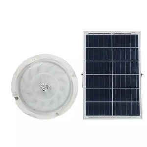 Intelligent Rechargeable Three Colors IP66 Waterproof ABS Motion Sensor Remote Control 50w 100w 200w LED Solar Ceiling Light