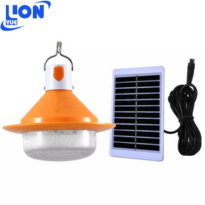 Longyue solar panel  led Bulb with battery solar led camping light rechargeable usb