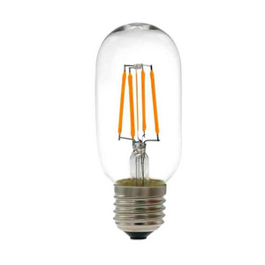 Longyue  4w 6w Home Cafe Hotel Vintage Edison Clear Amber Gold Glass Tubular Light T45 Flexible Led Filament BULB