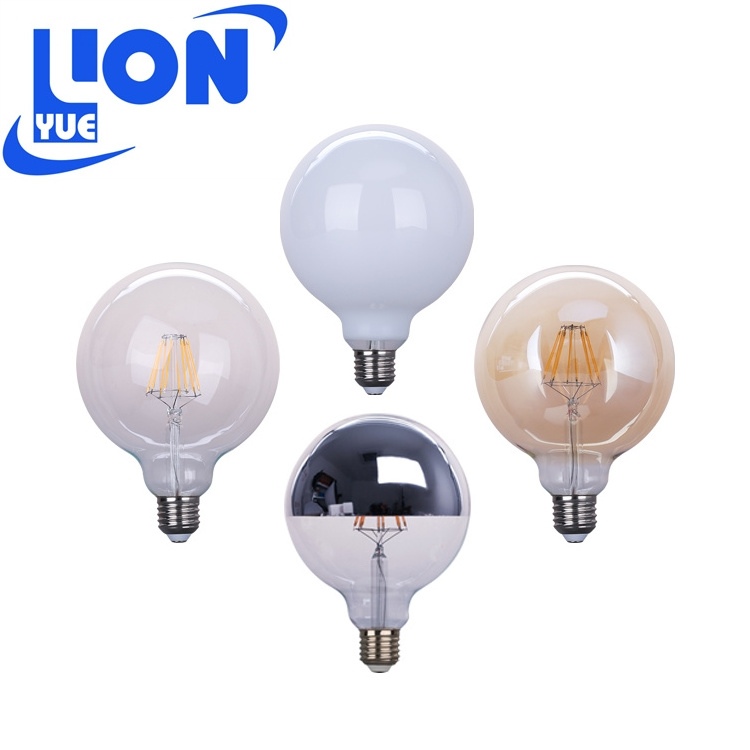 Longyue High Efficiency led Glass bulb G80 4w 6w 8w 12w for home cafe bar  Edison Led Filament Bulb