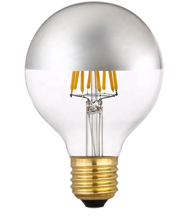 Longyue High Efficiency led Glass bulb G80 4w 6w 8w 12w for home cafe bar  Edison Led Filament Bulb