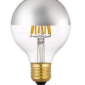 Longyue High Efficiency led Glass bulb G80 4w 6w 8w 12w for home cafe bar  Edison Led Filament Bulb