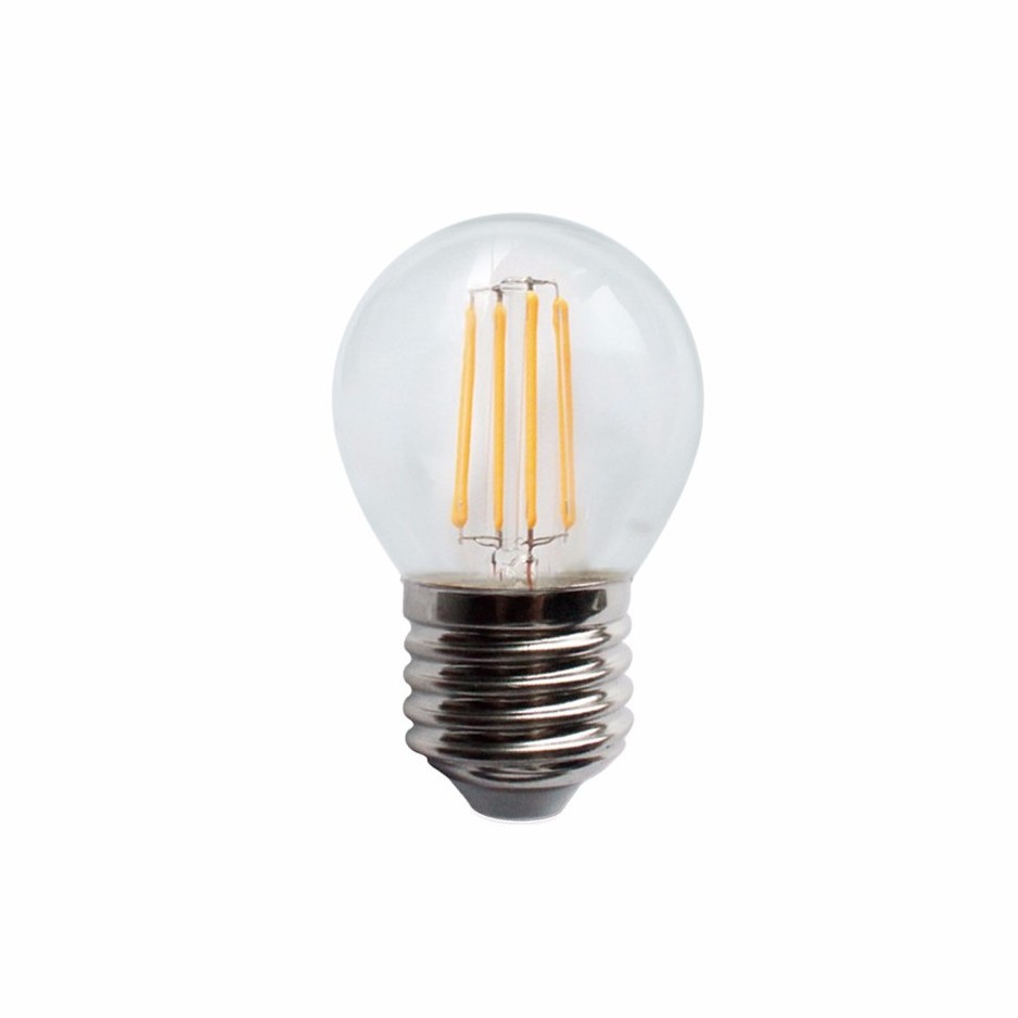 Longyue G45 Led Filament Bulb 4w 6w Home Cafe Hotel Vintage Edison Clear Amber Gold Glass Tubular Light