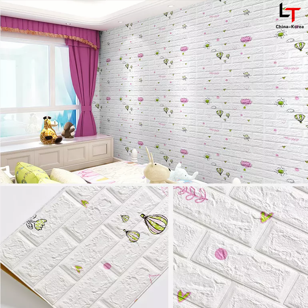 Longtime 3D Cartoon Wall Sticker For Kids Room Baby Girl Room Decorative Stickers Nursery Bedroom Wall Decal Cladding Home Decoration