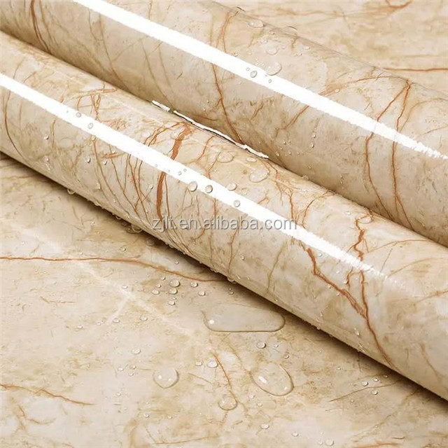 Furniture renovation self adhesive wall panel paper oil proof waterproof marble wallpaper thicken kitchen counter-top stickers