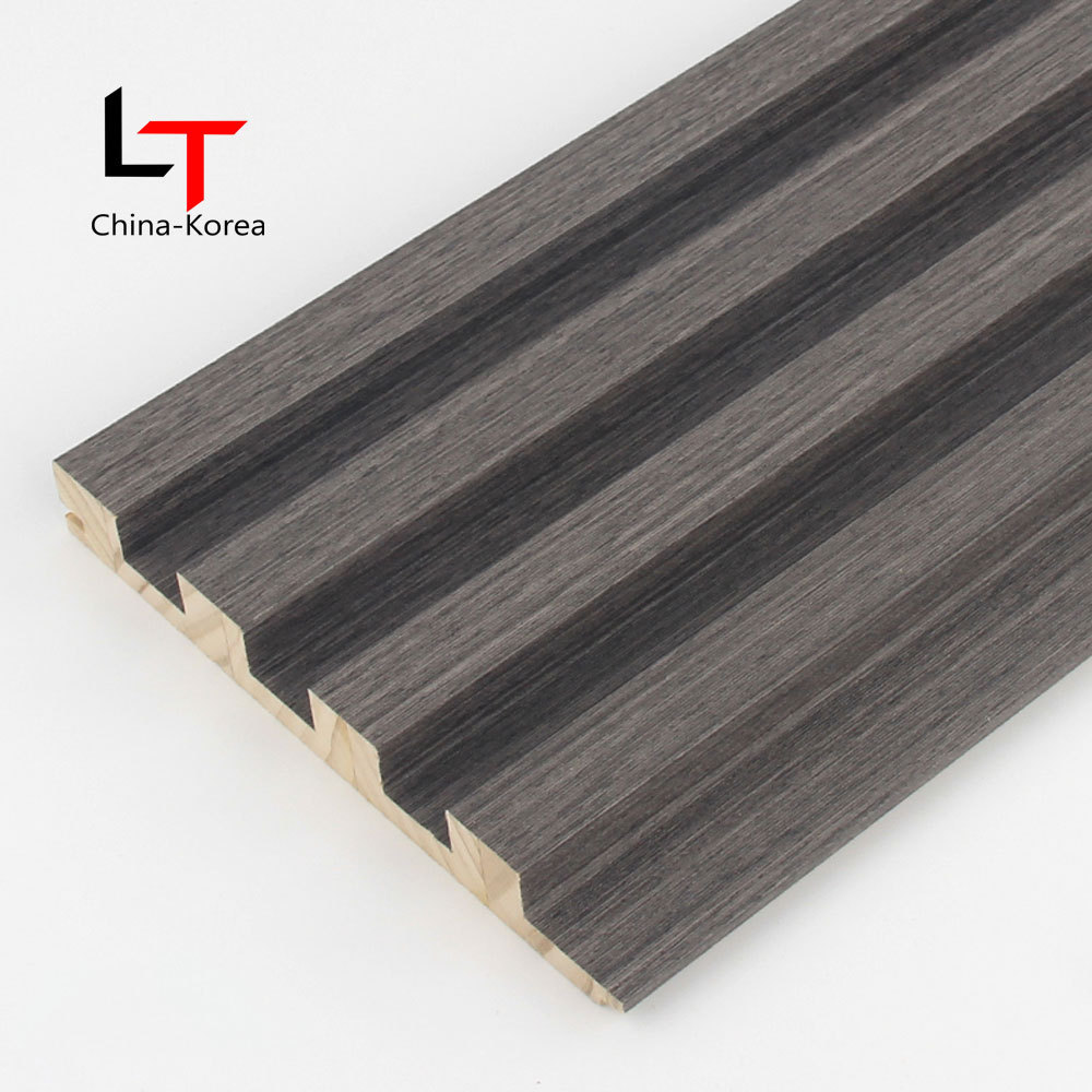 Longtime Interior Decoration Slat Fluted Great Wall Walnut Solid Wood Grilles Panels 3d mdf wood wall panel