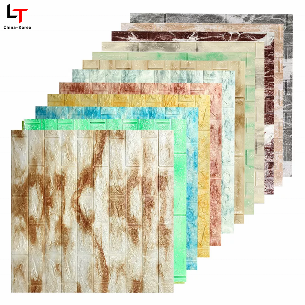 Self adhesive luxury vinyl  3d foam bricks peel and sticker wallpapers/wall coating for 3d home decoration