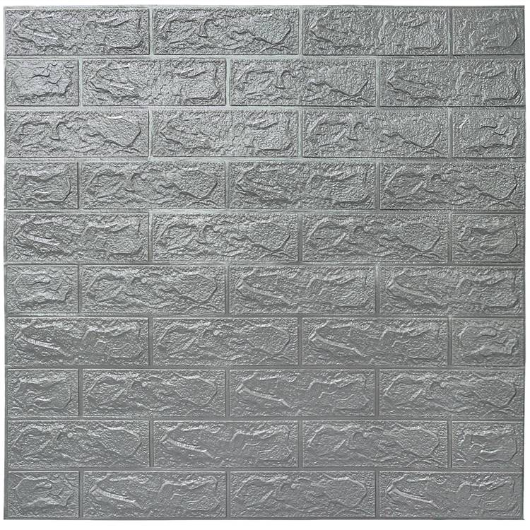 Longtime Pink White PE 3D Wall Panels  Brick Wallpaper Foam Wall Stickers for Home Decoration