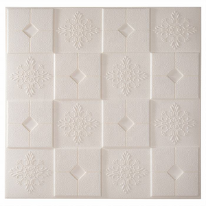 Longtime Pink White PE 3D Wall Panels  Brick Wallpaper Foam Wall Stickers for Home Decoration