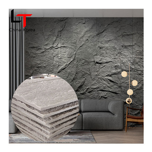 Longtime Light weight PU large faux pu stone rock 3d sound proof wall panels for house decoration