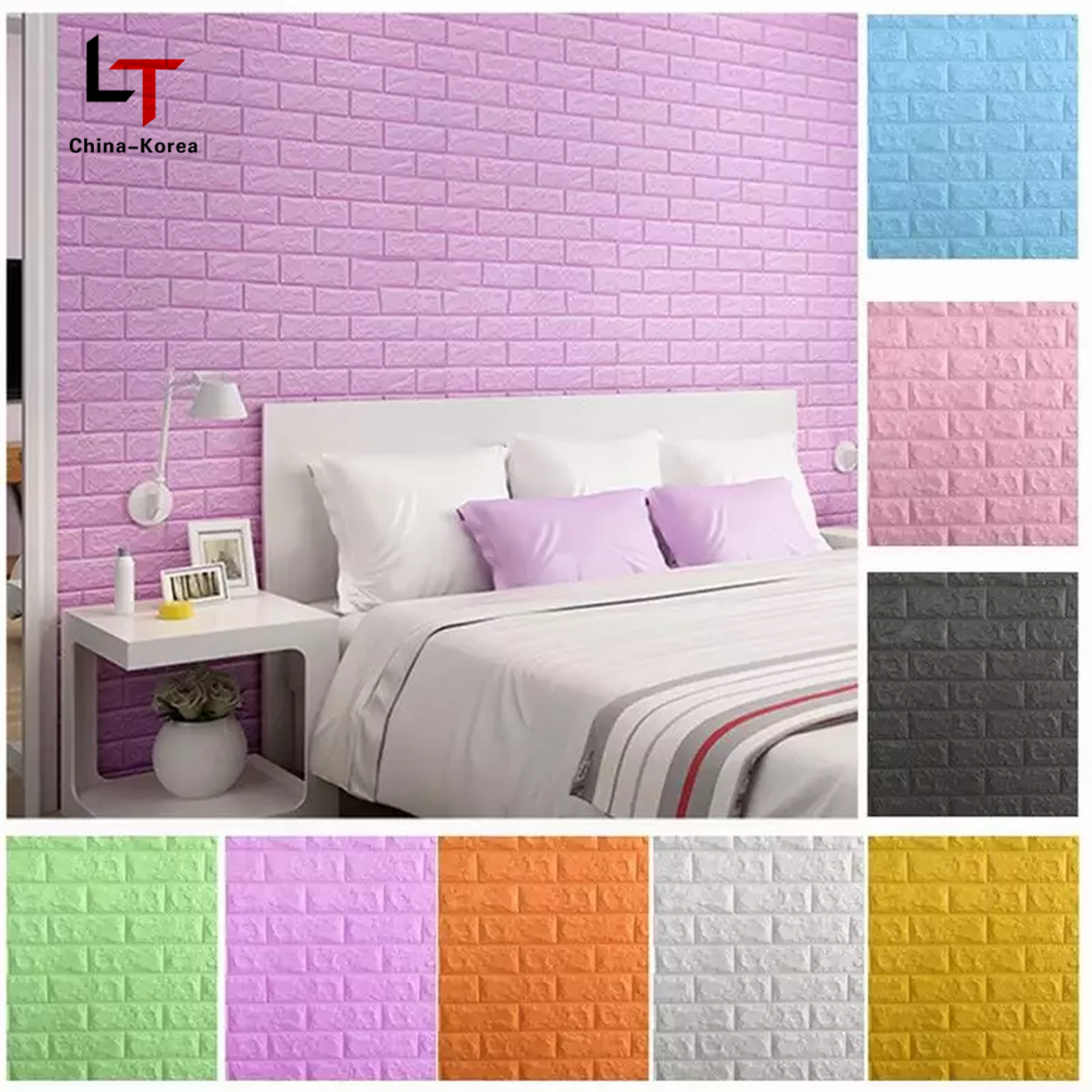 Longtime Removable bedroom 3d wall sticker Wall Decals 70*77Cm Xpe Foam 3D Wallpaper