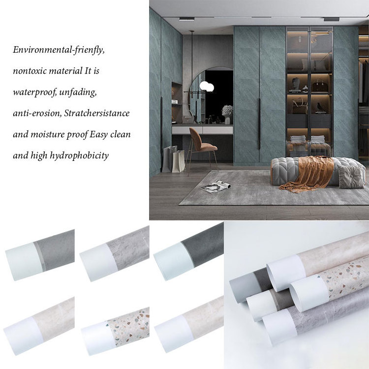 Longtime pvc stretch ceiling fresh-keeping melamine paper pvc foil decorative films roll for door/furniture/spc wall panel