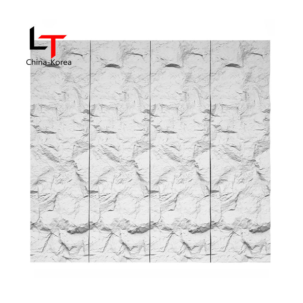 Longtime New arrive pillar panel pu stone column wraps decorative artificial 3d pu faux pu stone