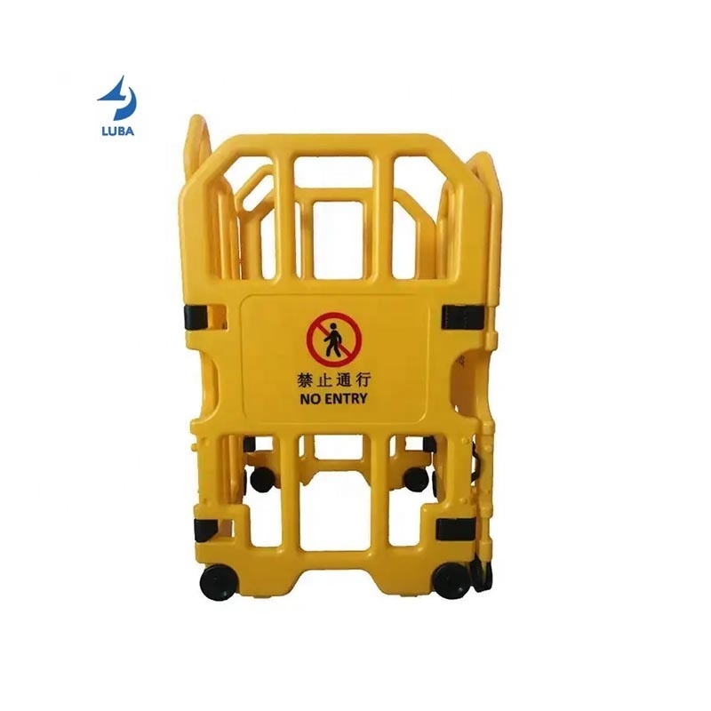 Folding Elevator Maintenance Staircase Barrier Portable Plastic Cloth Barricade Elevators Fence For Children Safety