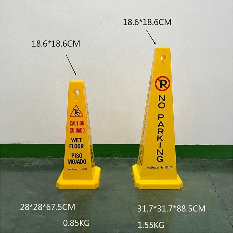 Wholesale Custom Plastic Warning Safety Signs Yellow Caution Wet Floor Sign Board