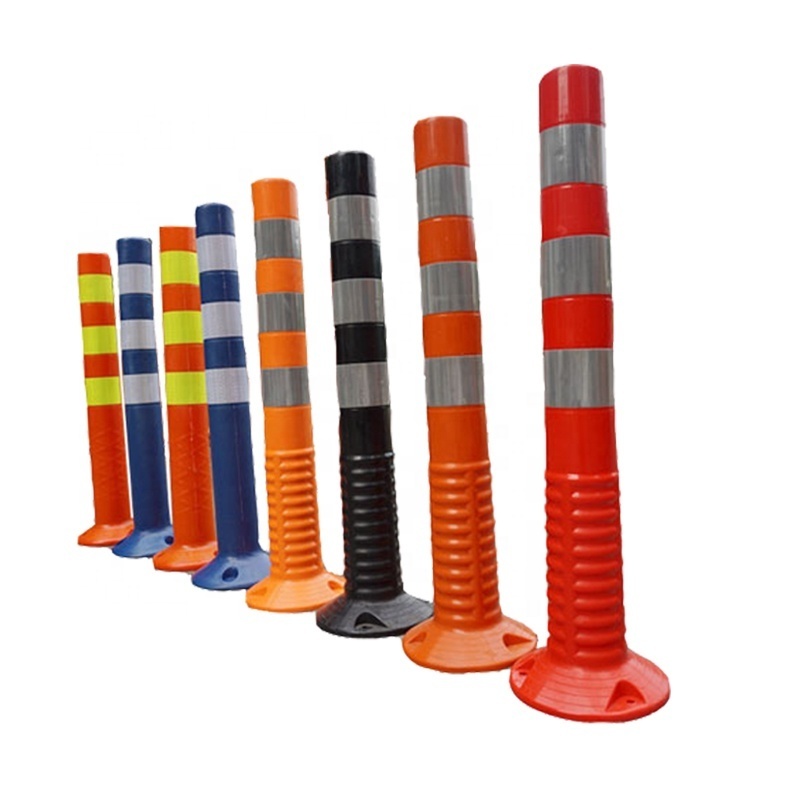 Height 75cm PU Flexible Warning Post Road Bollard Delineator Post