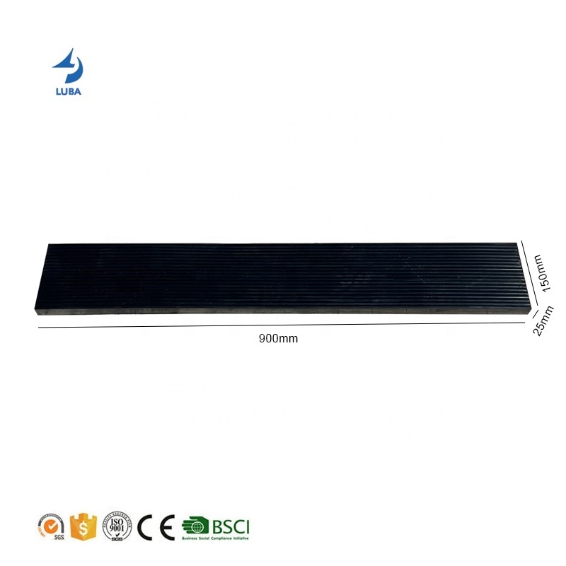 900x150x25mm Hot Selling Outdoor Roadside Road Black Car Floor Curb Ramp For Driveway