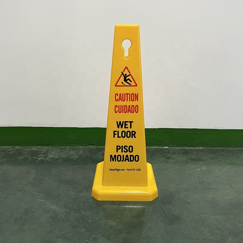 Wholesale Custom Plastic Warning Safety Signs Yellow Caution Wet Floor Sign Board