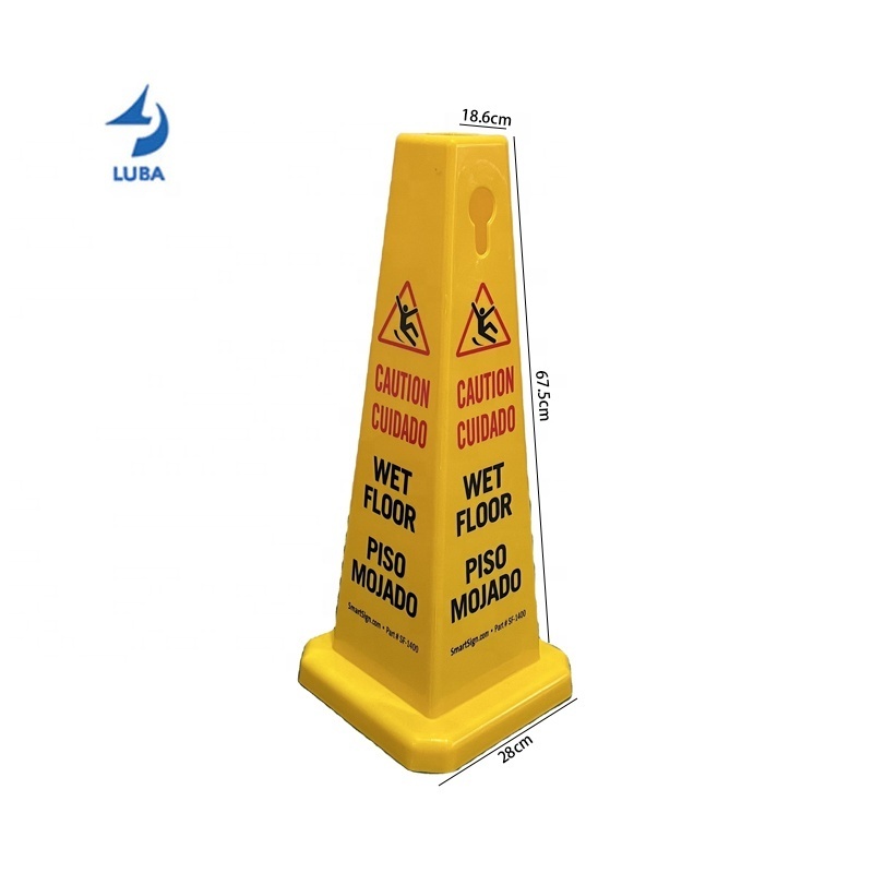 Wholesale Custom Plastic Warning Safety Signs Yellow Caution Wet Floor Sign Board