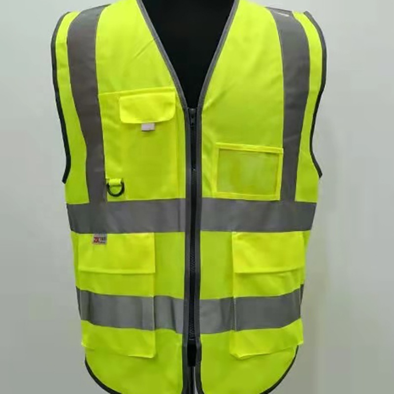 China Factory Custom Logo Color Construction High Visibility Reflective Safety Vest With Pockets