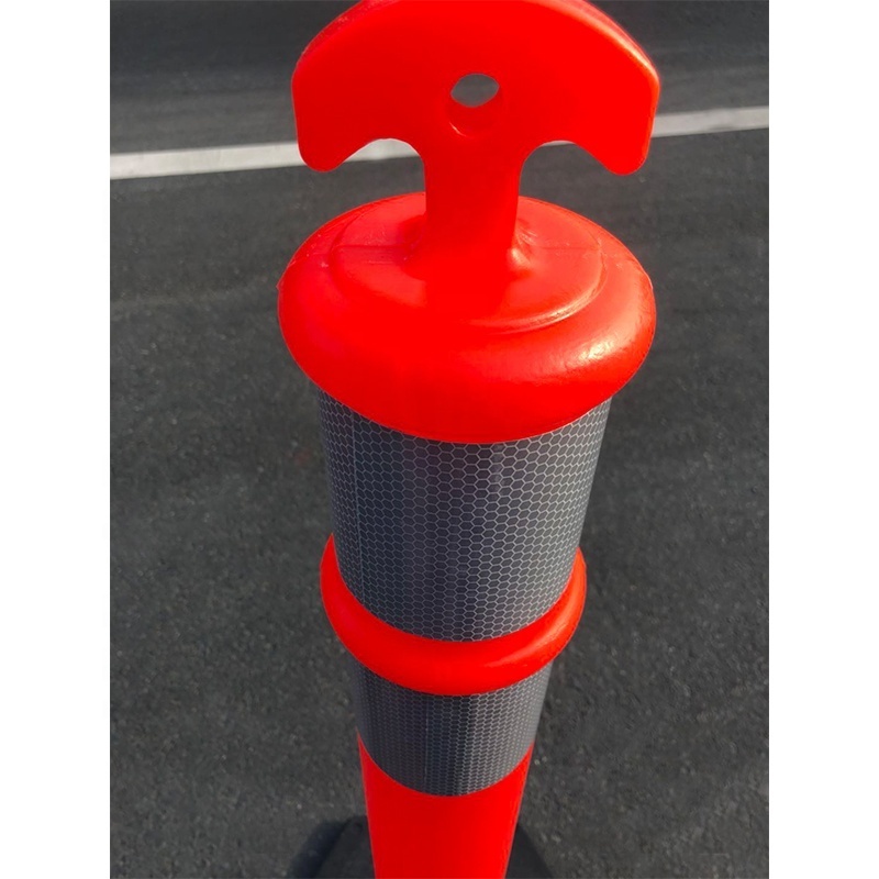 PE Traffic Bollard Reflective Traffic Delineator 115cm Warning Post