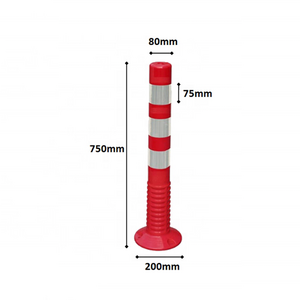 Height 75cm PU Flexible Warning Post Road Bollard Delineator Post