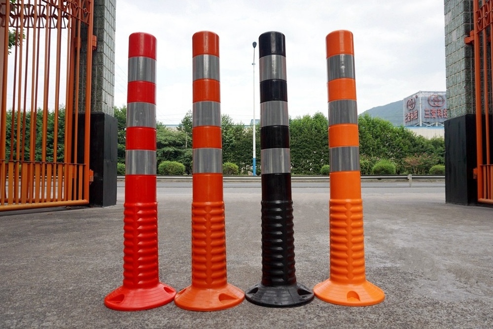 Height 75cm PU Flexible Warning Post Road Bollard Delineator Post