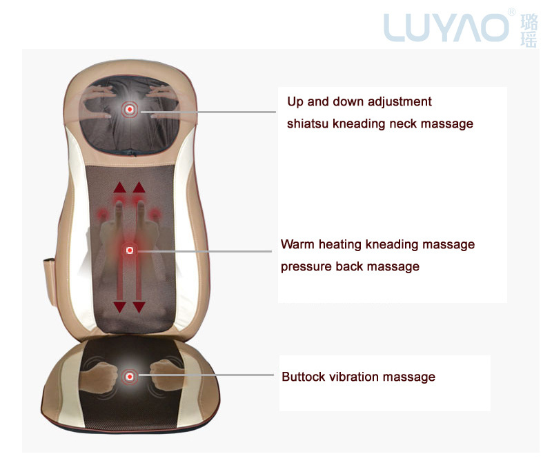 Luyao Car Massage Seat Cushion Vibrating Massage Chair Cushion Back Massager Cushion