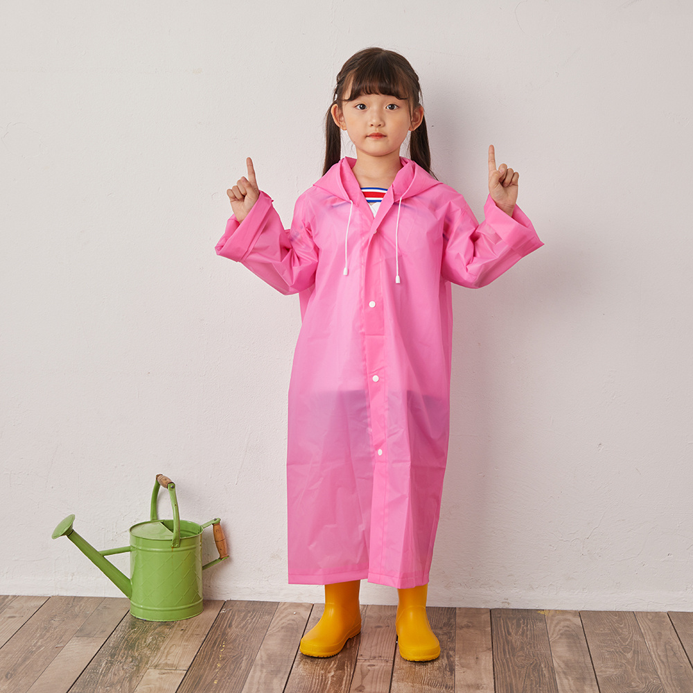 Eva Children Kids  Raincoat Of Pure Color Can Be Customized Wholesale