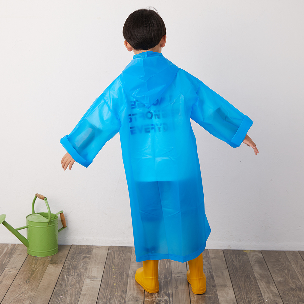 Eva Children Kids  Raincoat Of Pure Color Can Be Customized Wholesale