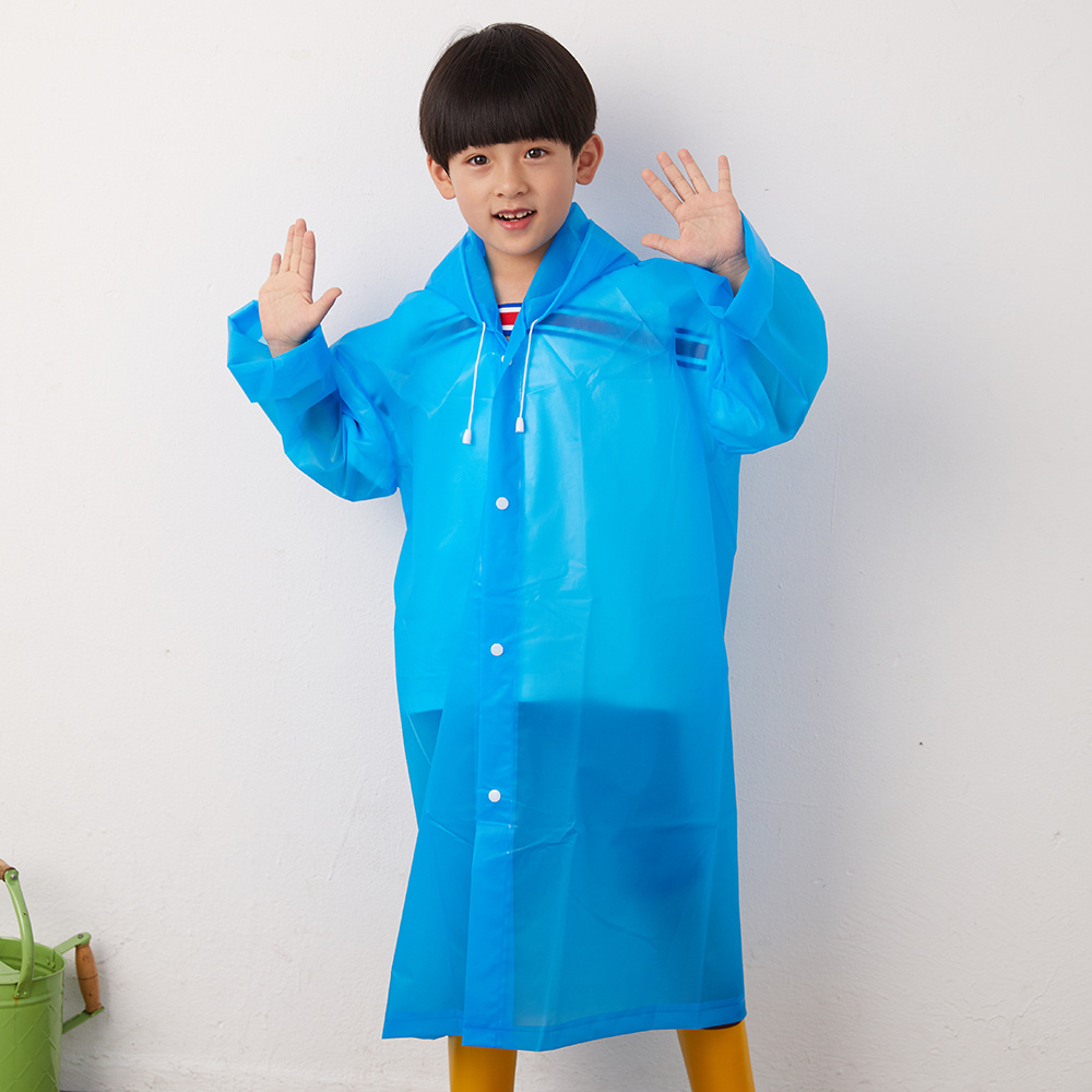 Eva Children Kids  Raincoat Of Pure Color Can Be Customized Wholesale