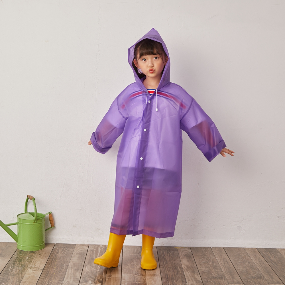 Eva Children Kids  Raincoat Of Pure Color Can Be Customized Wholesale