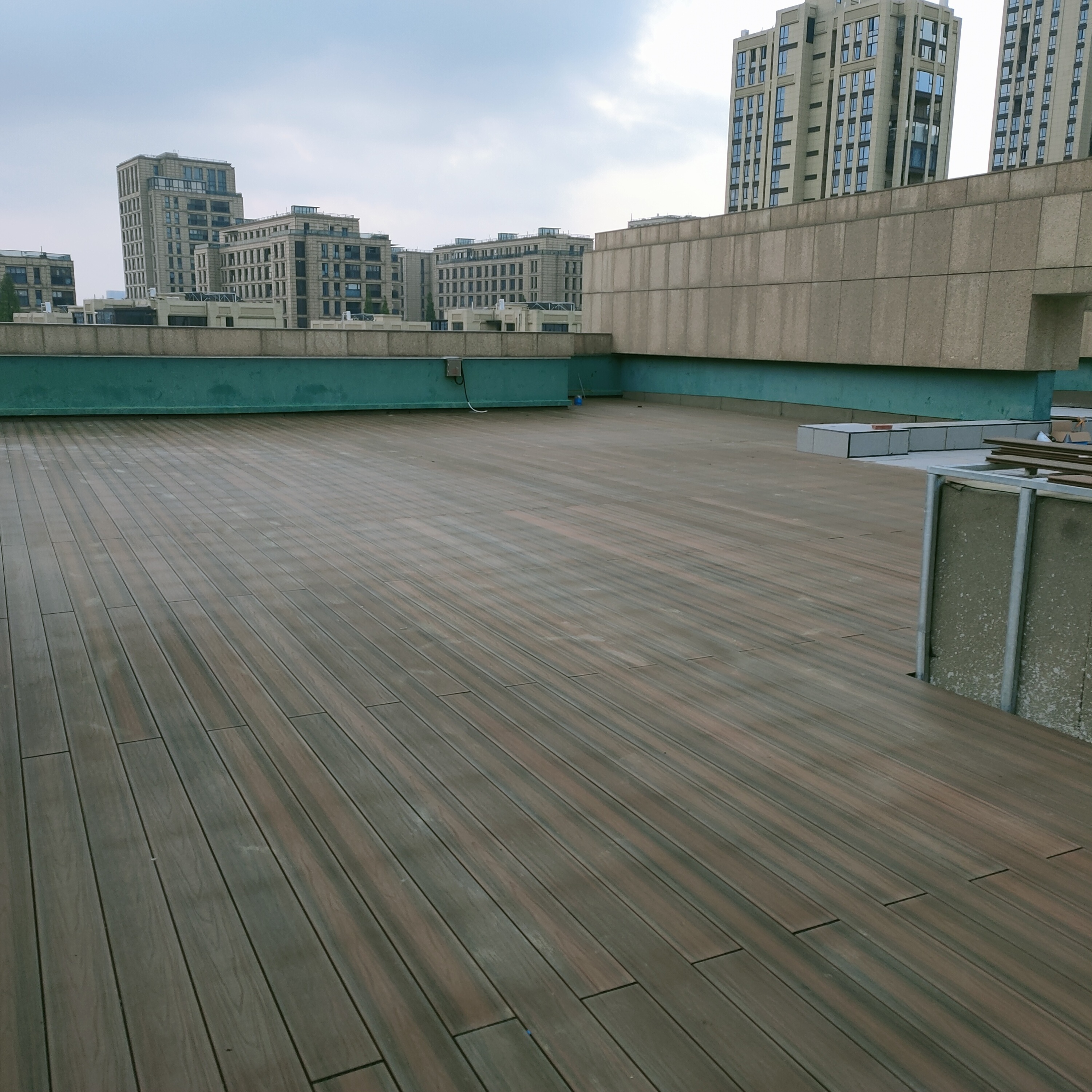 Treslam Outdoor flooring wood plastic material stone composite board timber decking patio tiles