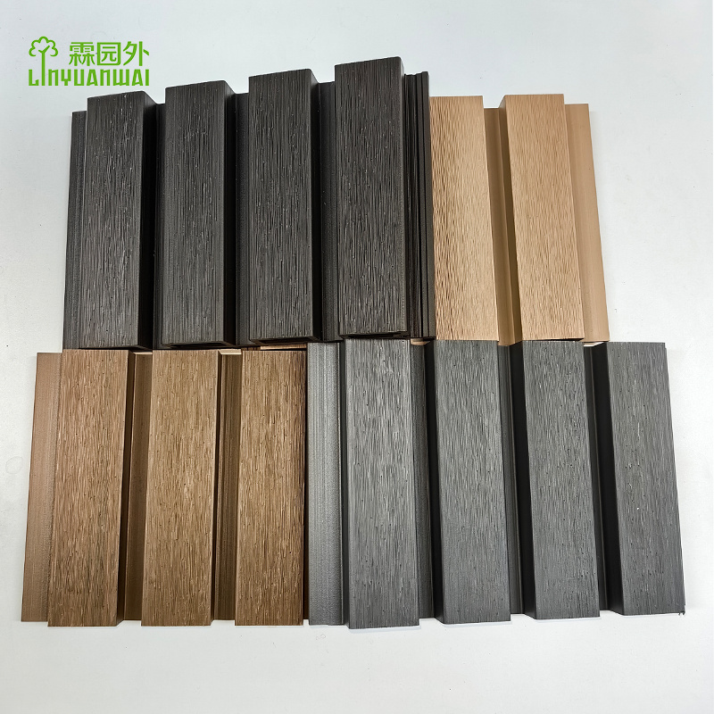 Linyuanwai Outdoor Plastic Composite Garden Cladding Exterior Waterproof Outdoor Fluted Wpc Wall Panel