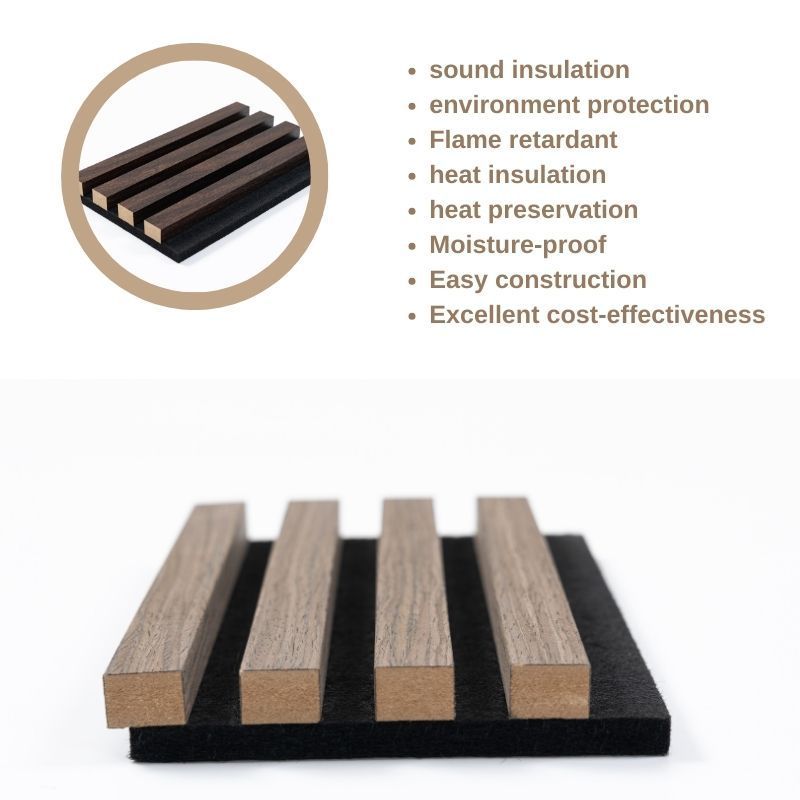 Linyuanwai manufacturer customized Slatted Wooden Acoustic Panel Soundproof Wall Panels