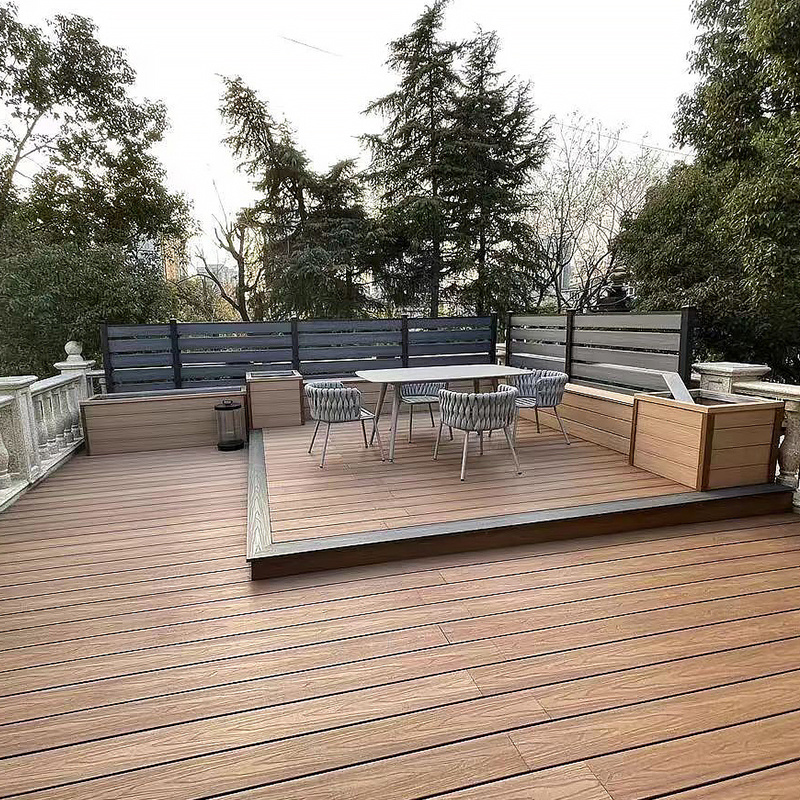 Treslam Outdoor flooring wood plastic material stone composite board timber decking patio tiles