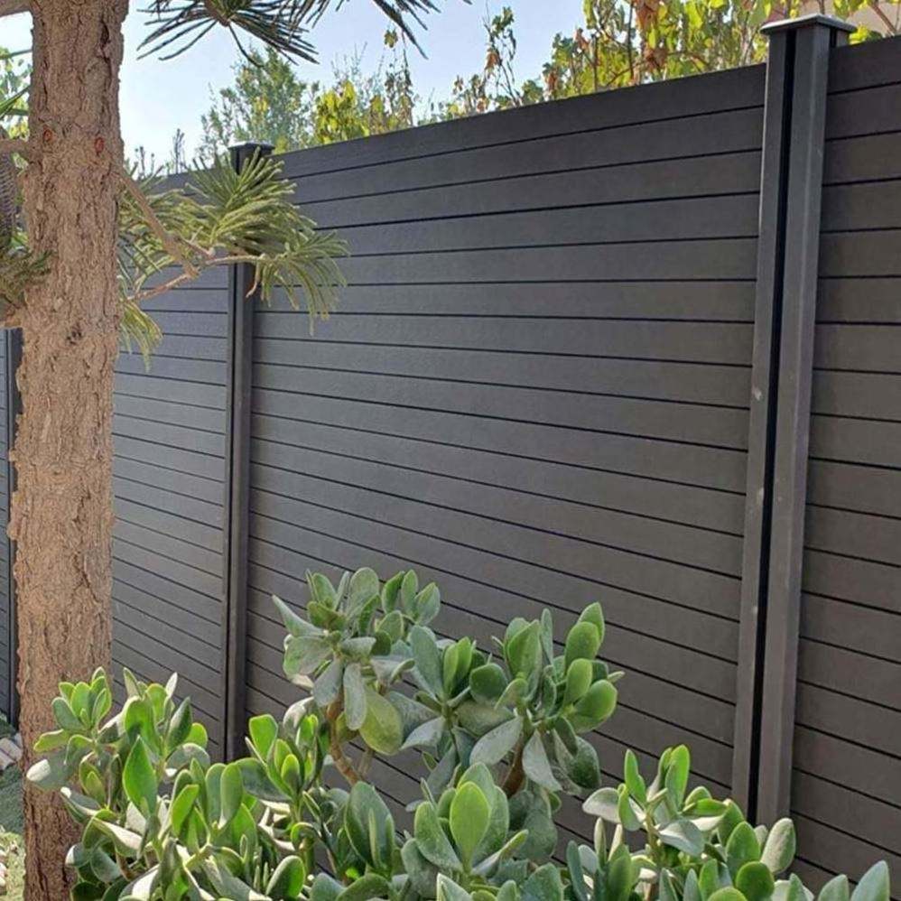 Factory fence set compound garden outdoor modern wood plastic wpc fence panel