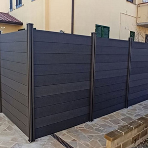 Grey Privacy Decorative Outdoor Garden Fence Wood Composite WPC Fence Panels