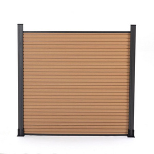 10ft High Outdoor Garden WPC Panel Fence Custom Size for Gate Waterproof and Easily Assembled HDPE and Wood Frame Coated