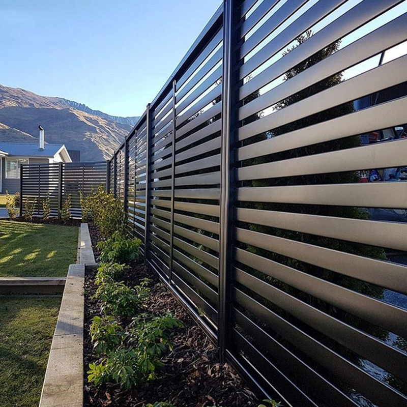 linyuanwai Modern design modular fence aluminum metal horizontal yard privacy slat fence panels outdoor garden fence